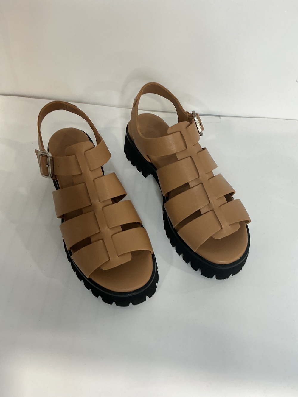 Italian Leather Lug Sole Fisherman Sandal